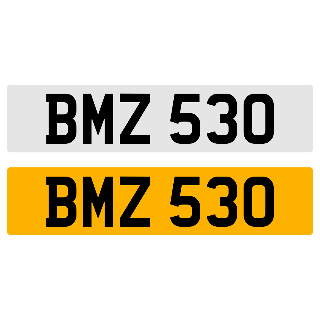 BMZ 530 NUMBER PLATE REGISTRATION NUMBERPLATE REGISTRATION BMW 530 530D CHERISHED DATELESS NORTHERN IRISH NI