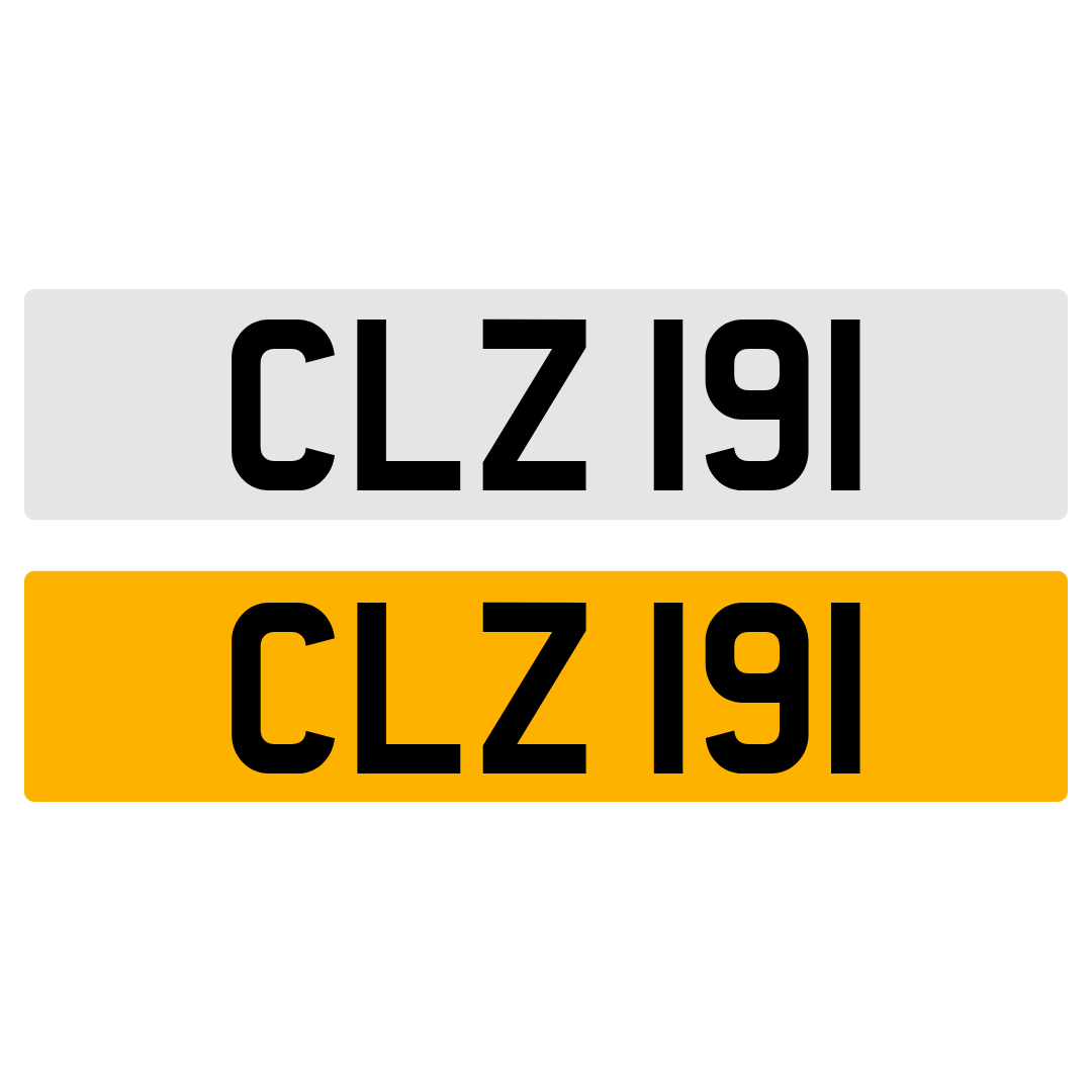 CLZ 191 NUMBER PLATE REGISTRATION NUMBERPLATE REGISTRATION CHERISHED DATELESS NORTHERN IRISH NI