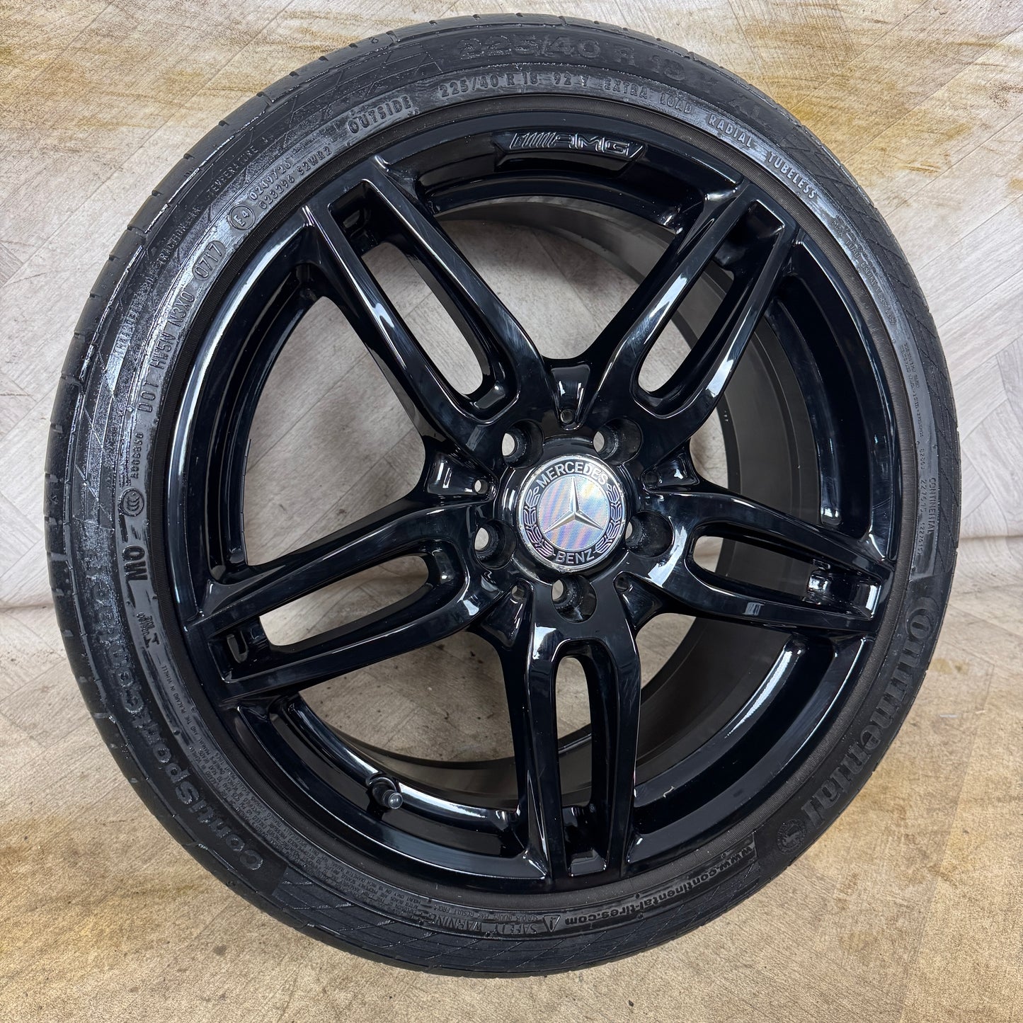 1X 18'' GENUINE AMG MERCEDES A B CLASS CLA BLACK SPORT SINGLE ALLOY WHEELS TYRE ALLOY W176 5X112 FITMENT 7.5J ET52 PART: A1764010700