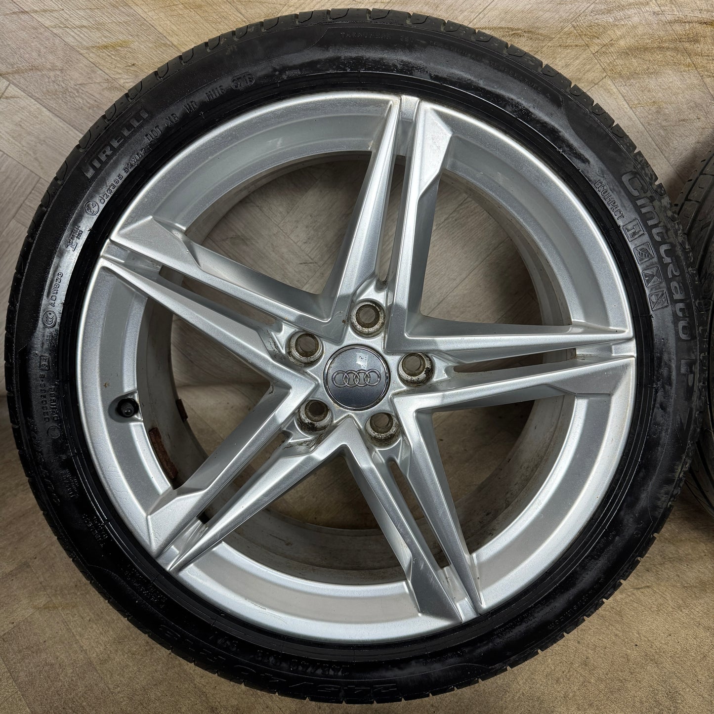 18'' GENUINE AUDI A4 S LINE 5 STAR DOUBLE SPOKE B8 B9 ALLOY WHEELS ALLOYS TYRES 8W0601025EC