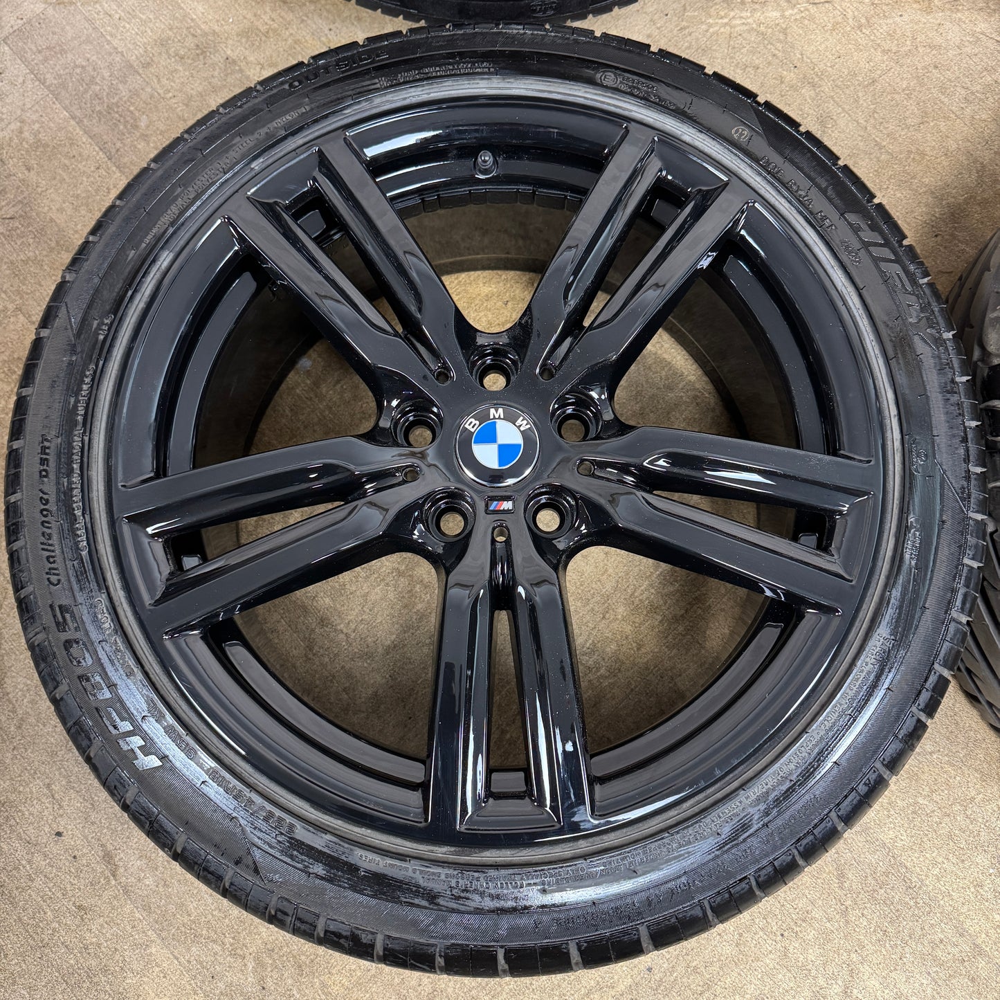 18'' GENUINE BMW 2 SERIES TOURING F45 F46 486 M SPORT BLACK ALLOY WHEELS TYRES ALLOYS 7848602