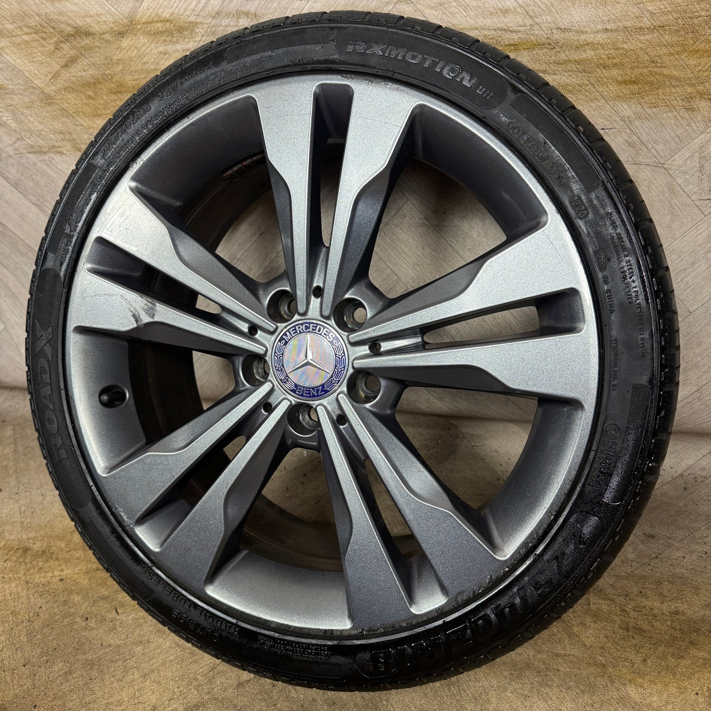 1X 18'' GENUINE MERCEDES A B CLASS CLA SPORT SINGLE ALLOY WHEELS TYRE ALLOY 5X112 FITMENT 7.5J ET52 PART: A2464010400