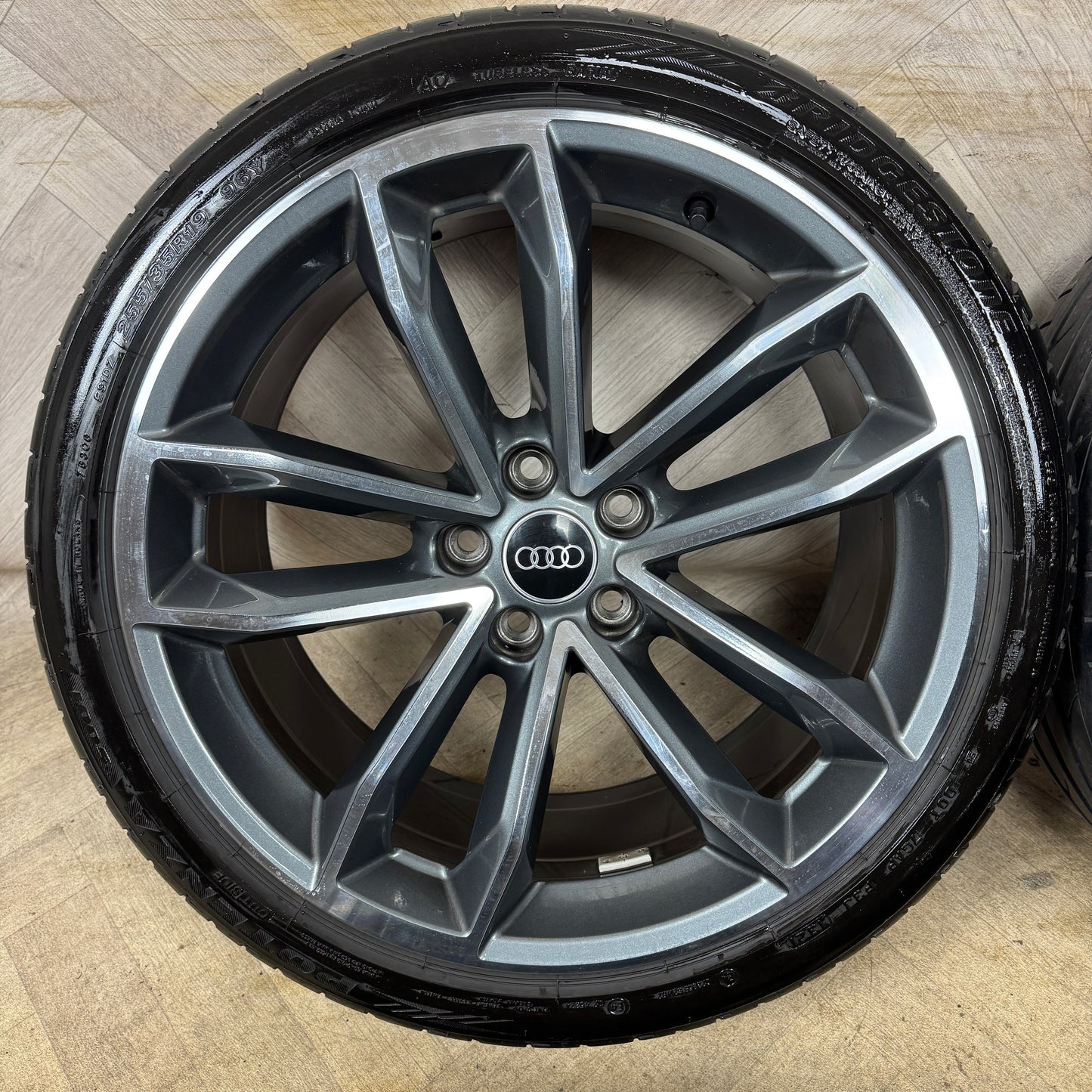 19'' GENUINE AUDI A5 S LINE S5 5 DOUBLE SPOKE ALLOY WHEELS ALLOYS TYRES