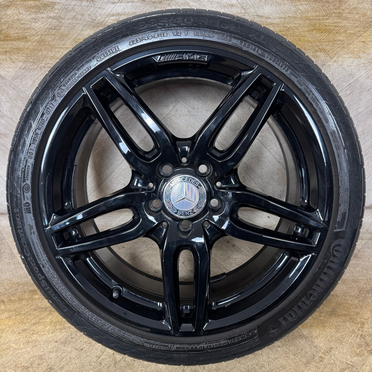 1X 18'' GENUINE AMG MERCEDES A B CLASS CLA BLACK SPORT SINGLE ALLOY WHEELS TYRE ALLOY W176 5X112 FITMENT 7.5J ET52 PART: A1764010700