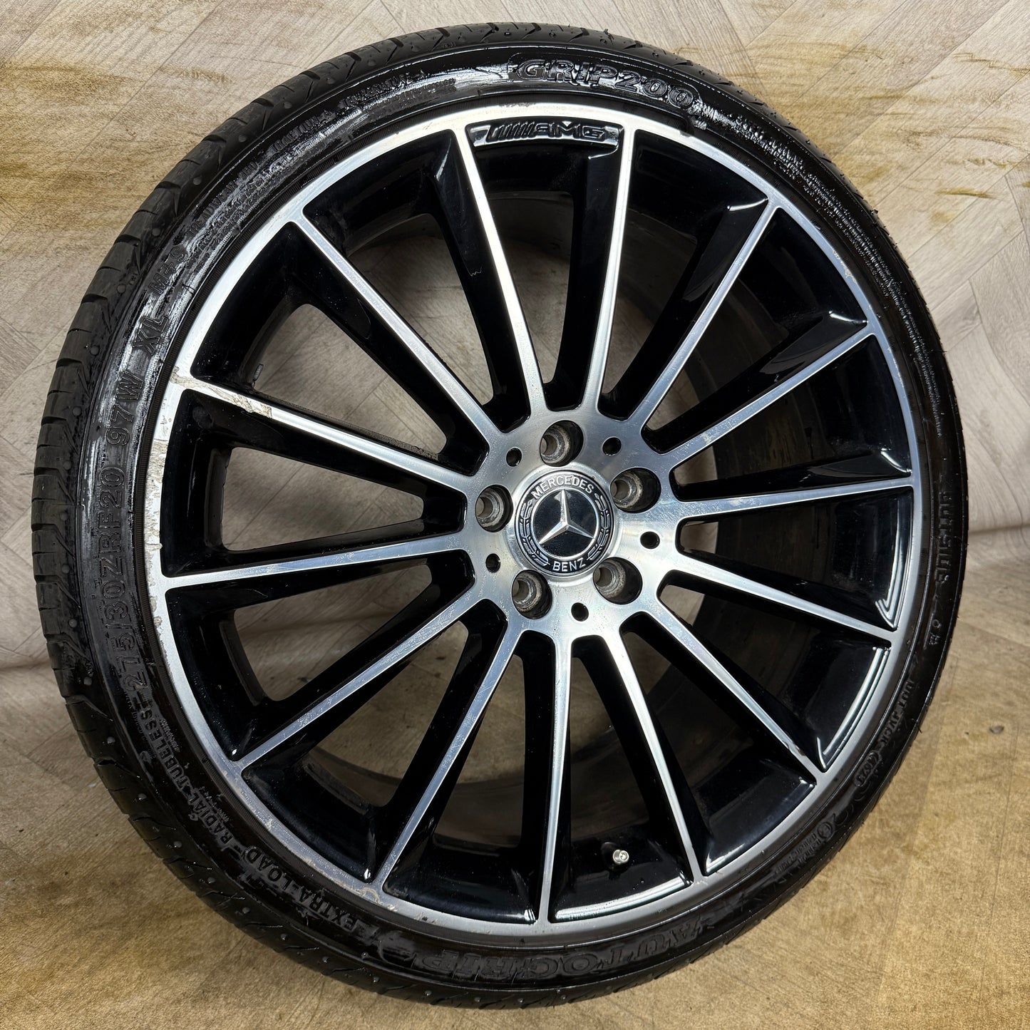 1X 20" GENUINE AMG MERCEDES E CLASS BLACK DC ALLOY WHEEL W213 REAR 5X112 FITMENT 8J ET43 PART: A2134012300