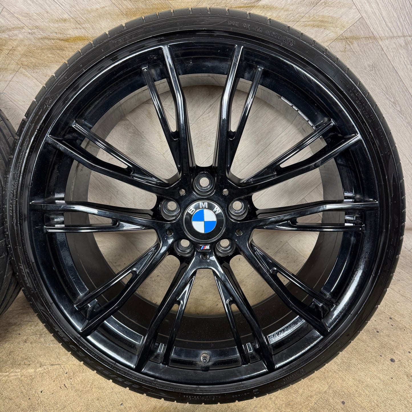 20" GENUINE BMW 3 SERIES 624 BLACK M SPORT 4 F30 F31 F32 E90 ALLOY WHEELS TYRES 6862773 & 6862774