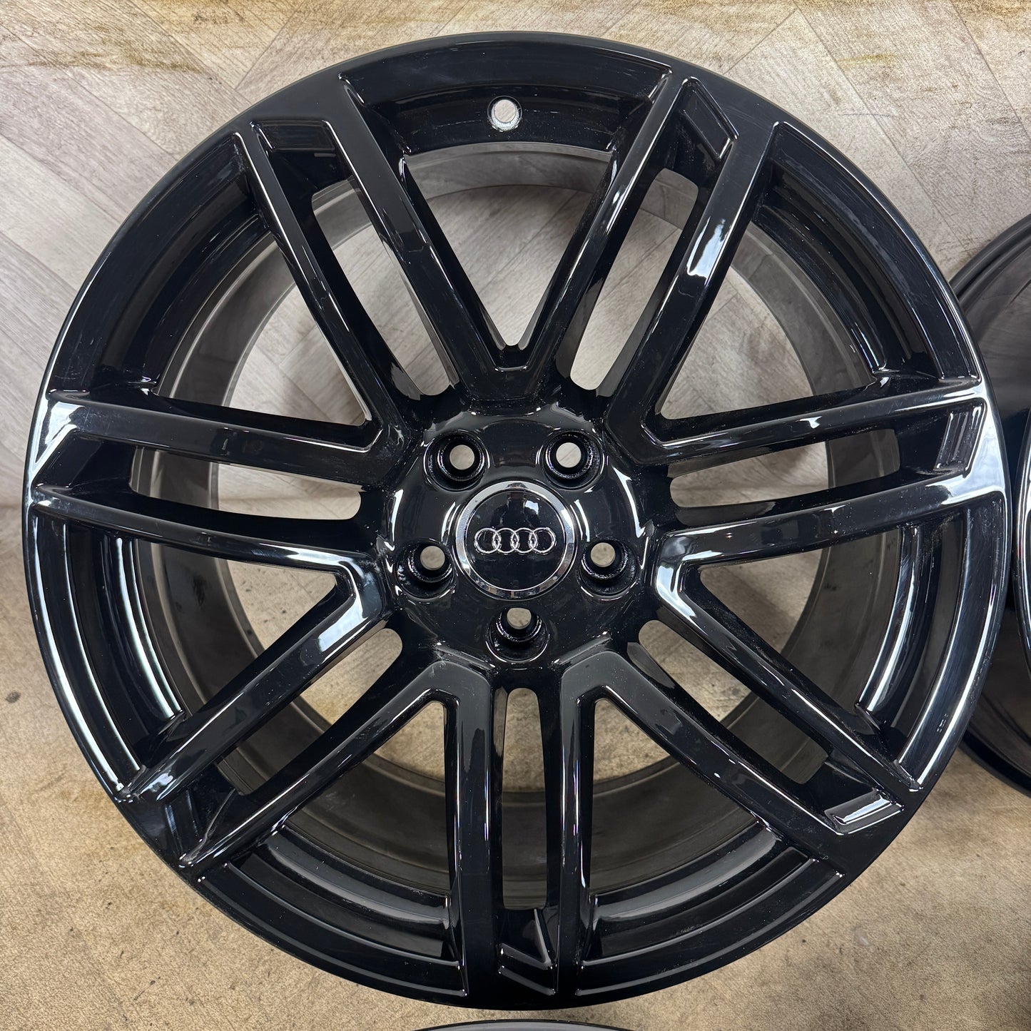 19'' GENUINE AUDI A5 S LINE BLACK ALLOY WHEELS ALLOYS TYRES 8T0601025DB