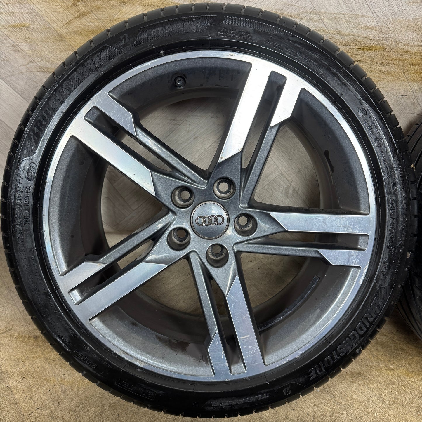 18'' GENUINE AUDI A4 S LINE 5 DOUBLE DC SPOKE B8 B9 ALLOY WHEELS ALLOYS TYRES 8W0601025M