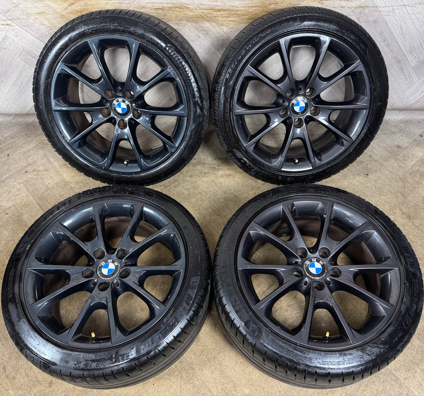 18" GENUINE BMW 3 SERIES 398 M SPORT GREY F30 F31 F32 E90 E92 ALLOY WHEELS TYRES ALLOYS 5X120