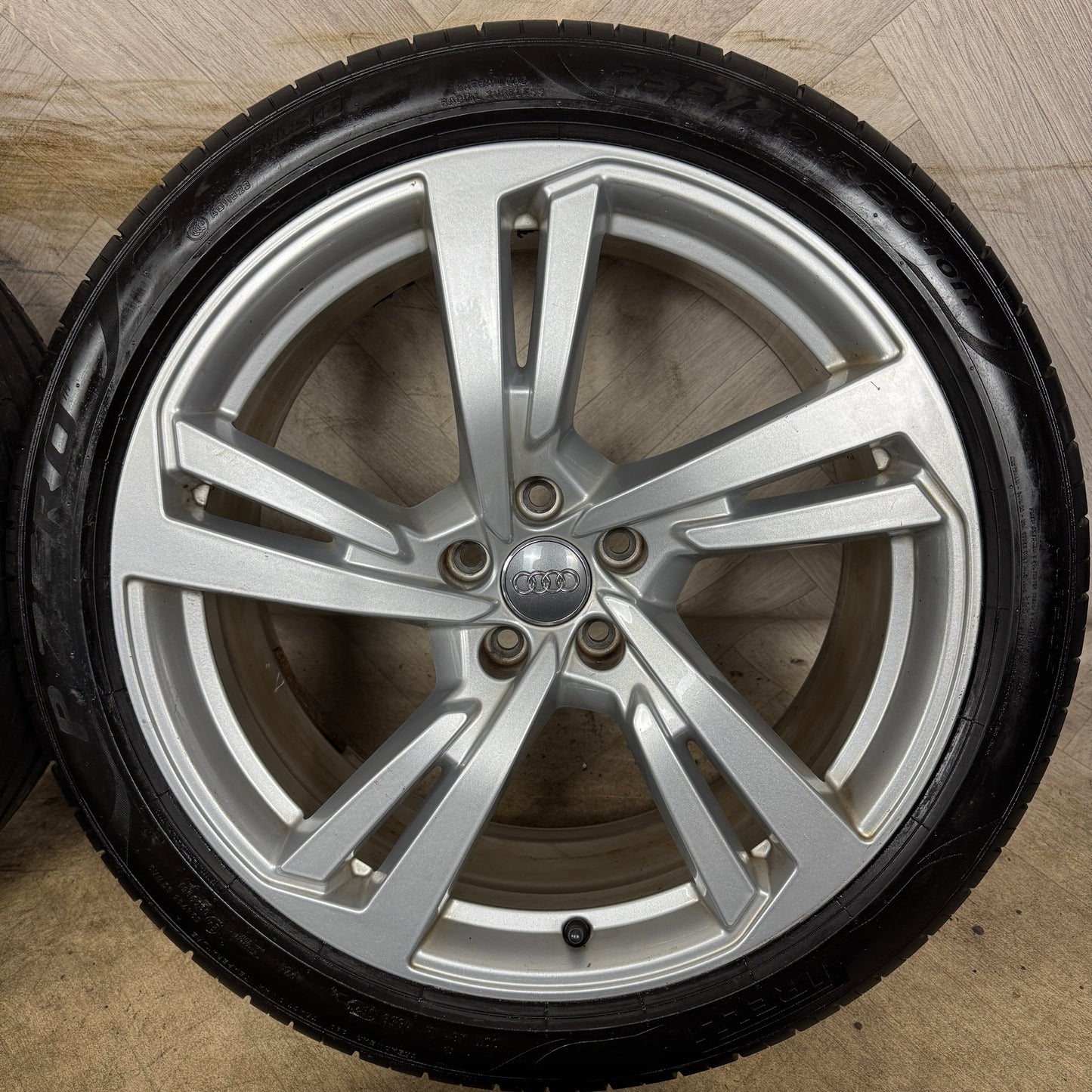 20'' GENUINE AUDI A7 S LINE 5 DOUBLE SPOKE A8 ALLOY WHEELS ALLOYS TYRES 4K8601025G