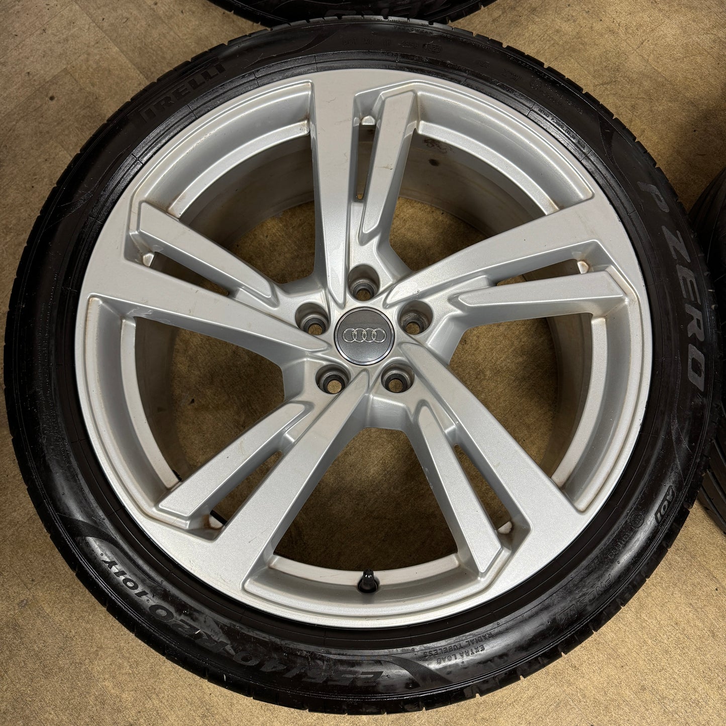 20'' GENUINE AUDI A7 S LINE 5 DOUBLE SPOKE A8 ALLOY WHEELS ALLOYS TYRES 4K8601025G