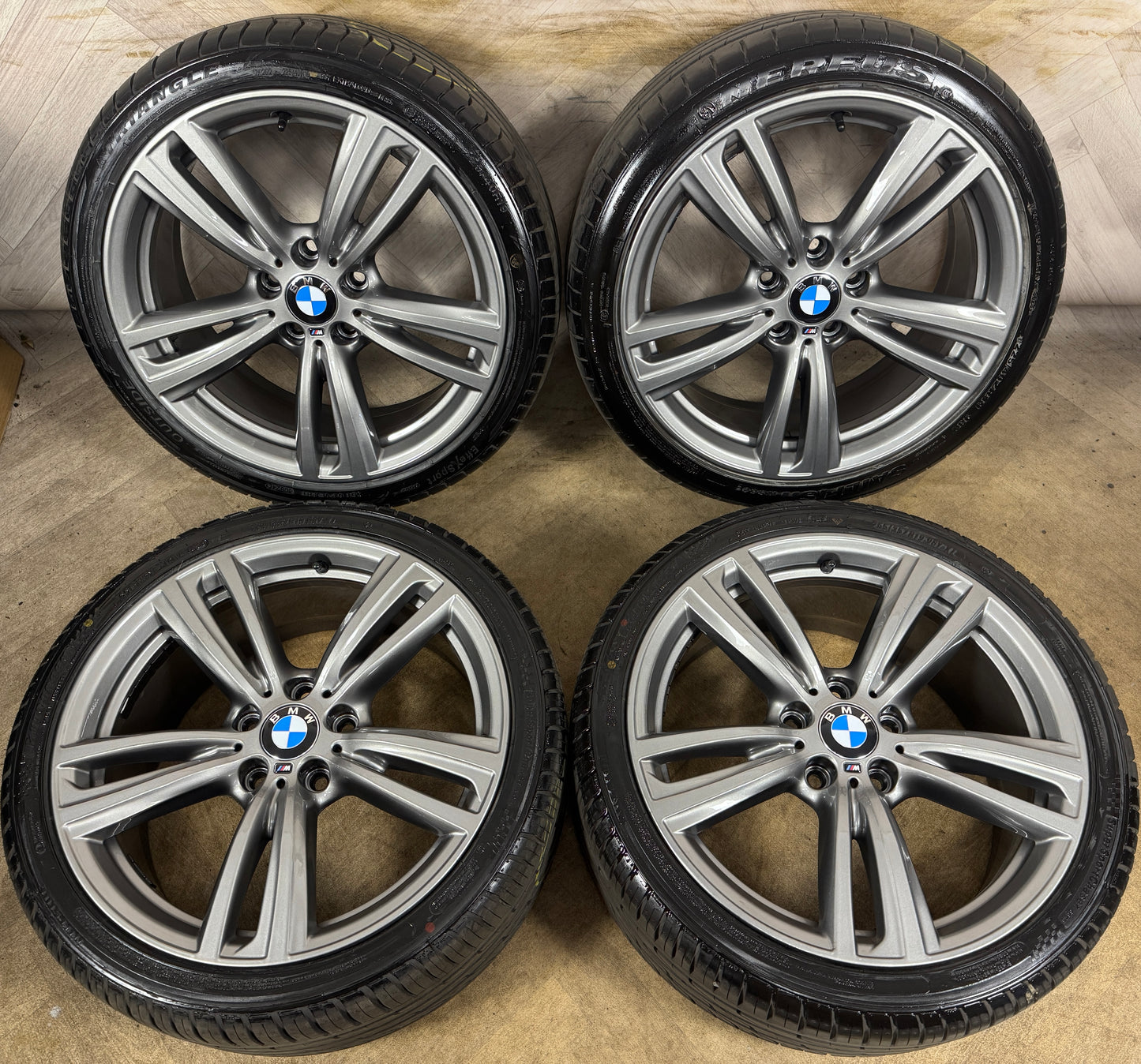 19" GENUINE BMW 3 SERIES 442 GREY M SPORT F30 F31 F32 E90 E92 ALLOY WHEELS TYRES ALLOYS 5X120