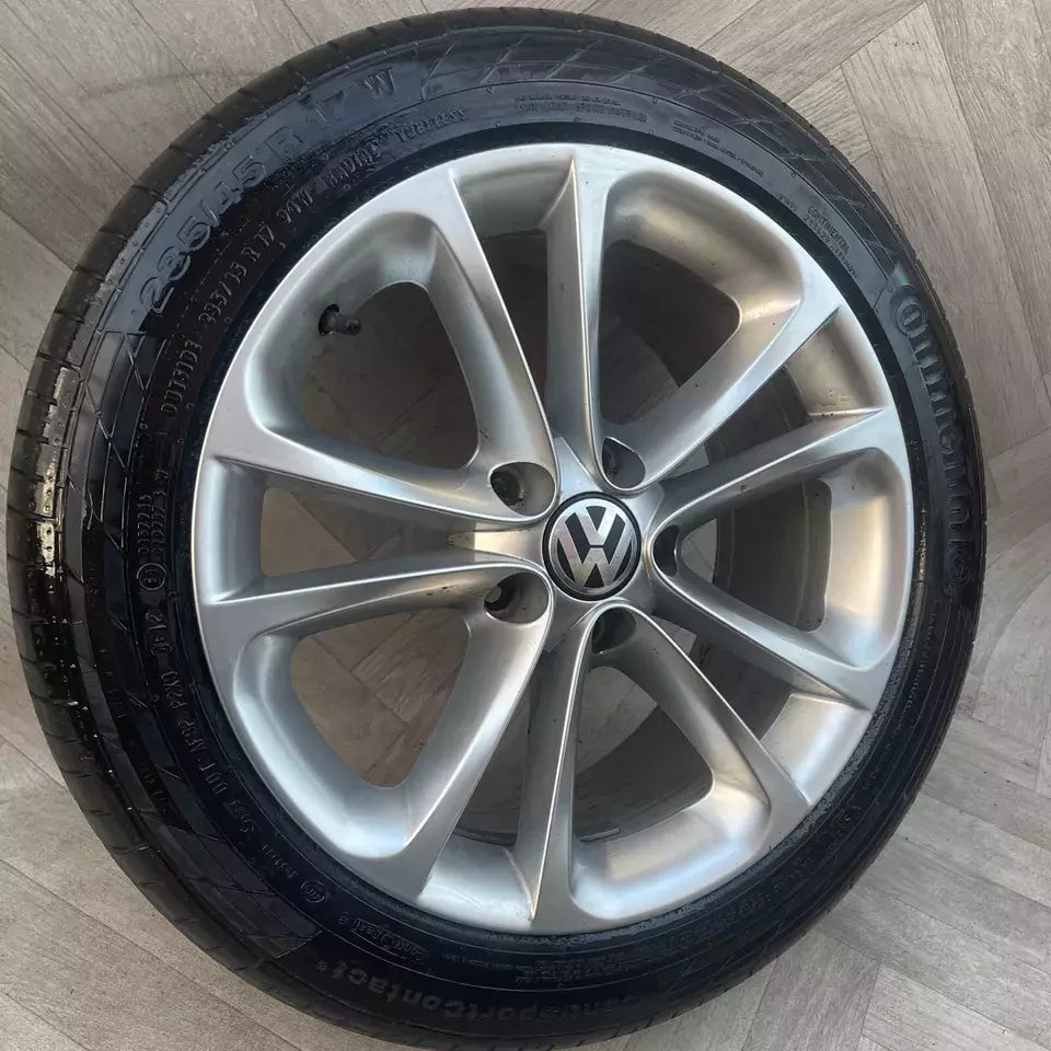 1X 17'' GENUINE VW PASSAT CC SCIROCCO SPARE SINGLE ALLOY WHEELS TYRES ALLOY 5X112 FITMENT 8J ET41 PART: 3C8601025K
