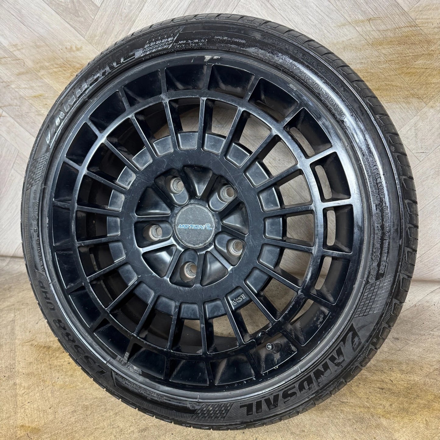 1X 20'' FORD TRANSIT CUSTOM MOTION R VS1 MATT BLACK ALLOY WHEEL TYRE SINGLE SPARE 5X160 FITMENT 8J ET50 CENTRE BORE: 65.1