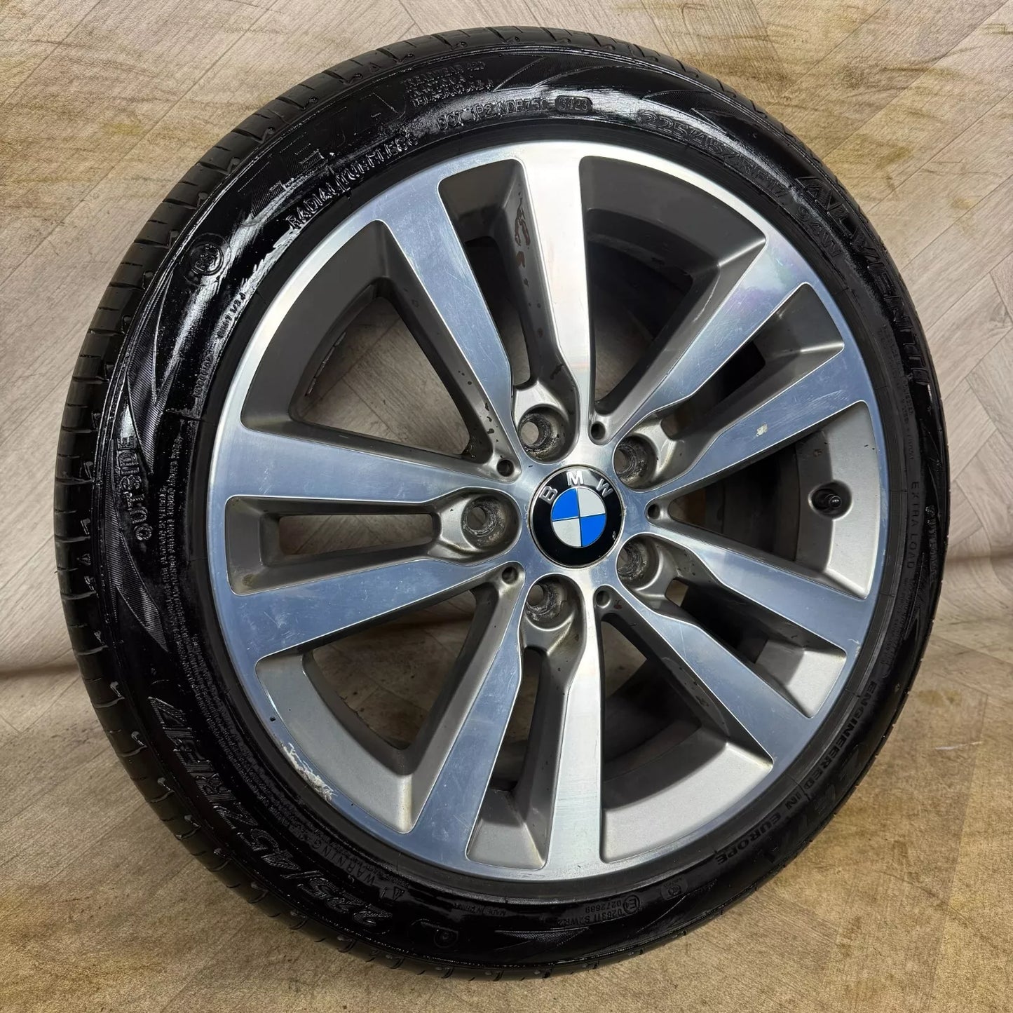 1X 17'' GENUINE BMW 1 SERIES 2 F20 655 LCI ALLOY WHEEL TYRE SINGLE 5X120 FITMENT 7.5J ET43 PART: 6866303