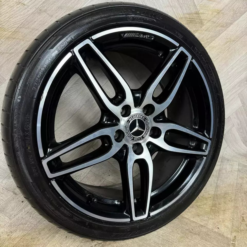 1X 18'' GENUINE MERCEDES A B CLASS CLA SPORT SINGLE ALLOY WHEELS TYRE ALLOY 5X112 FITMENT 7.5J ET52 PART: A1764010700