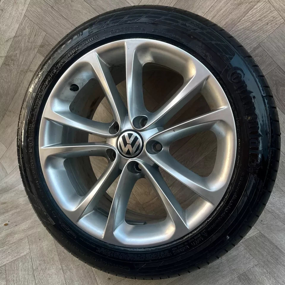 1X 17'' GENUINE VW PASSAT CC SCIROCCO SPARE SINGLE ALLOY WHEELS TYRES ALLOY 5X112 FITMENT 8J ET41 PART: 3C8601025K