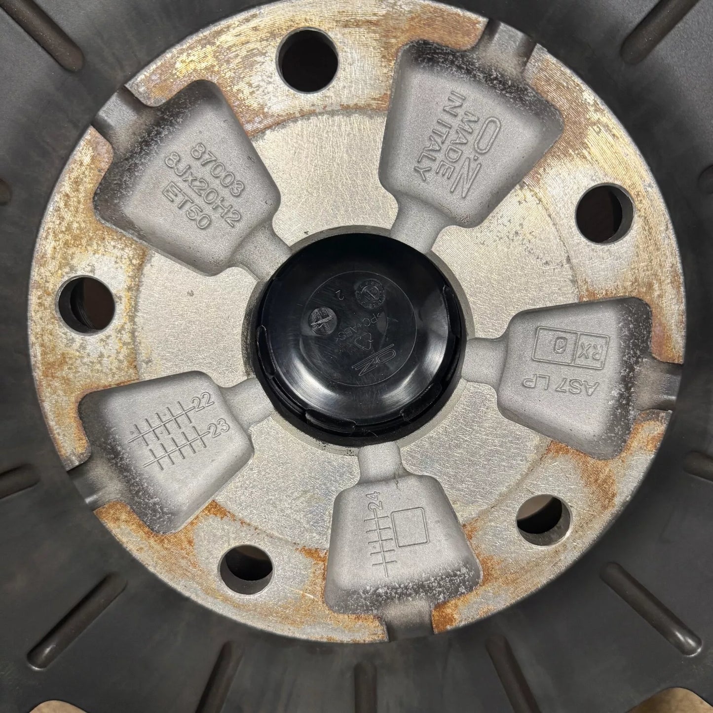 1X 20'' GENUINE OZ RACING FORD TRANSIT CUSTOM MS-RT GREY ALLOY WHEEL SINGLE SPARE 5X160 FITMENT 8J ET50 CENTRE BORE: 65.1