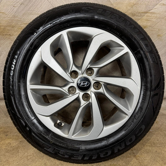 1X 17'' GENUINE HYUNDAI TUSCON MK2 ALLOY TYRE WHEEL  5X114.3 FITMENT  7J ET51 PART: 52910D7210