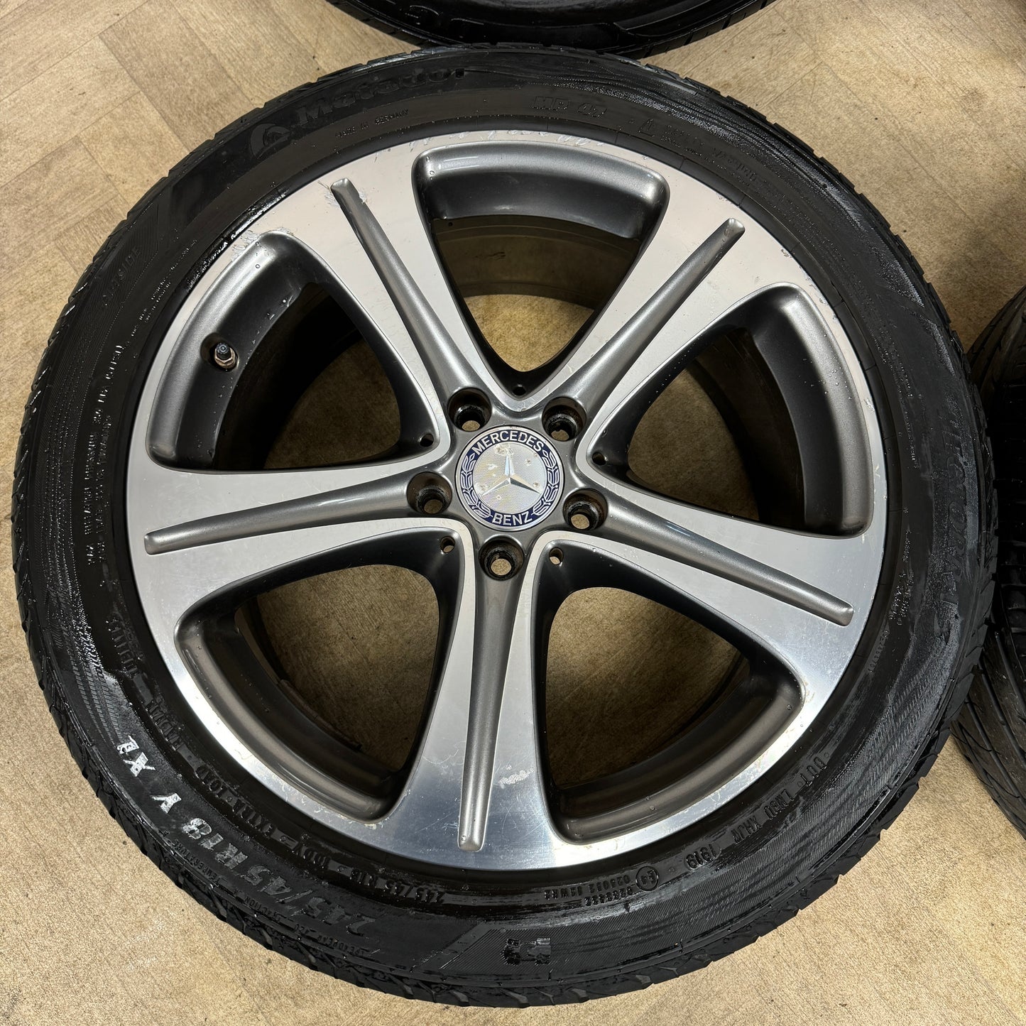 18'' GENUINE MERCEDES E CLASS W213 5 SPOKE ALLOY WHEELS TYRES ALLOYS 5X112