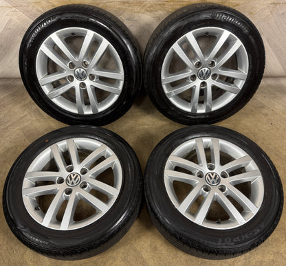 16'' GENUINE VW TOURAN GOLF CLEVELAND MK6 ALLOY WHEELS TYRES ALLOYS 5K0601025E