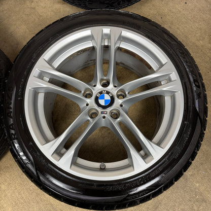 18'' GENUINE BMW 5 SERIES 613 SILVER M SPORT F10 F11 ALLOY WHEELS TYRES ALLOYS 5X120