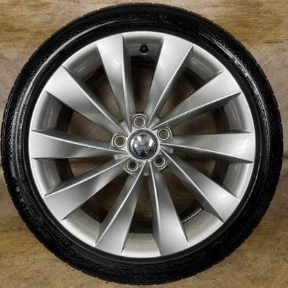 1X 18'' GENUINE VW SCIROCCO PASSAT CC INTERLAGOS TURBINE ALLOY WHEEL TYRE 3C8601025D