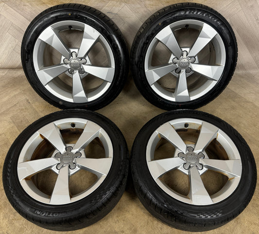 16'' GENUINE AUDI A1 5 SPOKE ALLOY WHEELS ALLOYS TYRES 5X100