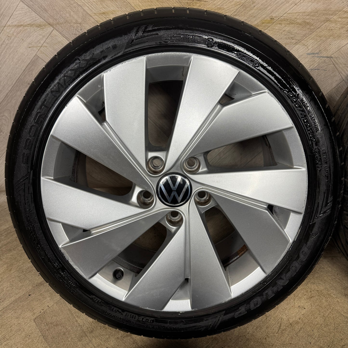 17'' GENUINE VW GOLF BELMONT MK8 MK7 MK6 ALLOY WHEELS TYRES ALLOYS CADDY 5H0601025C 5X112