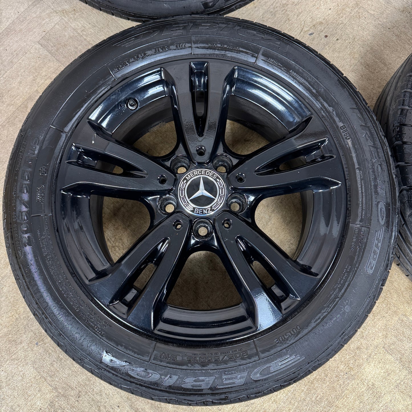 16'' GENUINE MERCEDES A CLASS CLA B BLACK W176 W246 ALLOY WHEELS TYRES ALLOYS