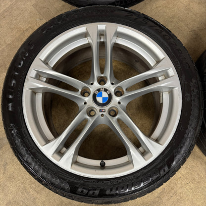 18'' GENUINE BMW 5 SERIES 613 SILVER M SPORT F10 F11 ALLOY WHEELS TYRES ALLOYS 5X120