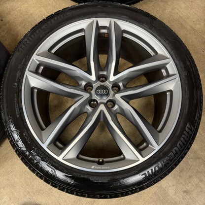 21'' GENUINE AUDI Q7 S LINE RS 5 DOUBLE SPOKE ALLOY WHEELS ALLOYS TYRES 4M0601025T