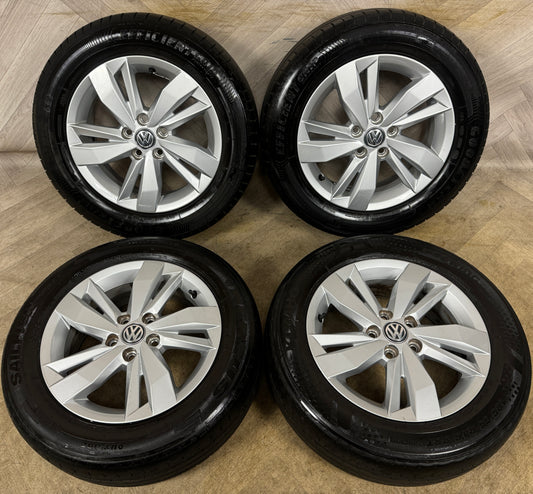 15'' GENUINE VW POLO NEW MODEL ALLOY WHEELS ALLOYS TYRES IBIZA 5X100