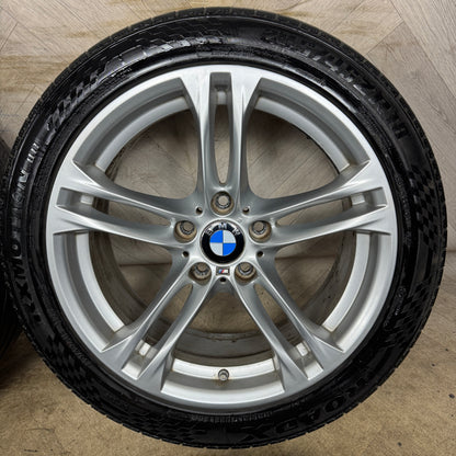 18'' GENUINE BMW 5 SERIES 613 SILVER M SPORT F10 F11 ALLOY WHEELS TYRES ALLOYS 5X120