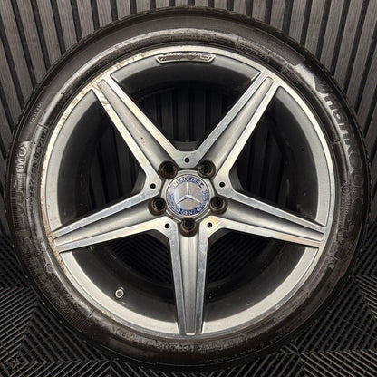 1X 18" GENUINE AMG MERCEDES C CLASS SPORT ALLOY WHEEL TYRE W205 FRONT  5X112 FITMENT  7.5J ET44 PART: A2054011100