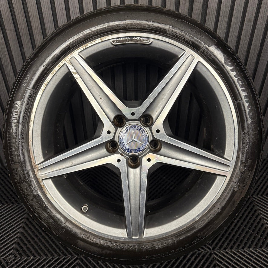 1X 18" Genuine Amg Mercedes C Class Sport Alloy Wheel Tyre W205 Front  5X112 Fitment  7.5J Et44 Part: A2054011100
