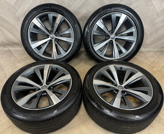 21" GENUINE AUDI Q8 S LINE 10 DOUBLE SPOKE ALLOY WHEELS ALLOYS TYRES 4M8601025AA