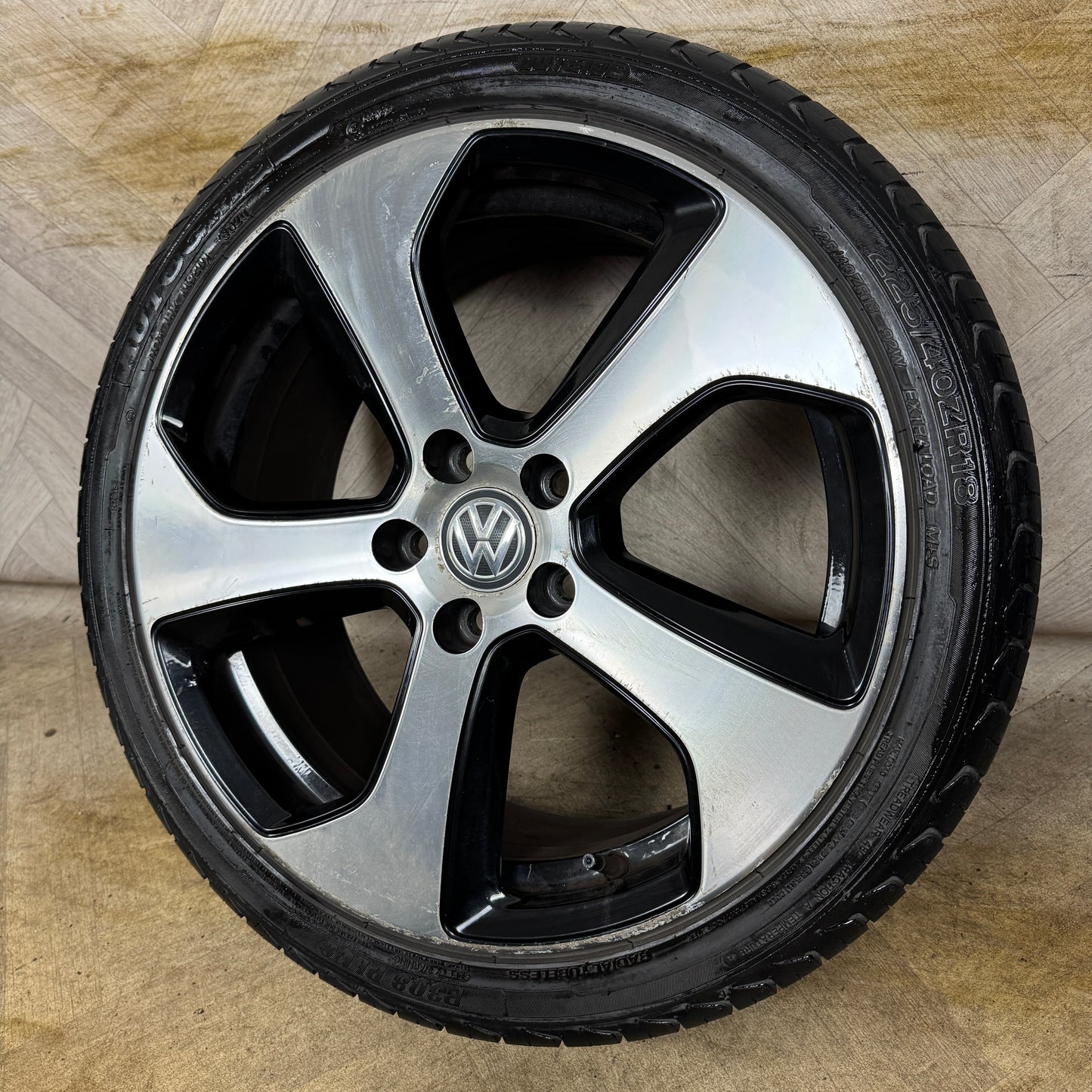1X 18'' GENUINE VW GOLF GT GTI GTD AUSTIN MK7 ALLOY WHEEL TYRE 5G0601025AS