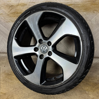 1X 18'' GENUINE VW GOLF GT GTI GTD AUSTIN MK7 ALLOY WHEEL TYRE 5G0601025AS