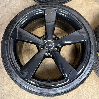 20'' GENUINE AUDI A6 S LINE GLOSS BLACK EDITION S6 C7 ALLOYS WHEELS TYRES 4G9601025BP