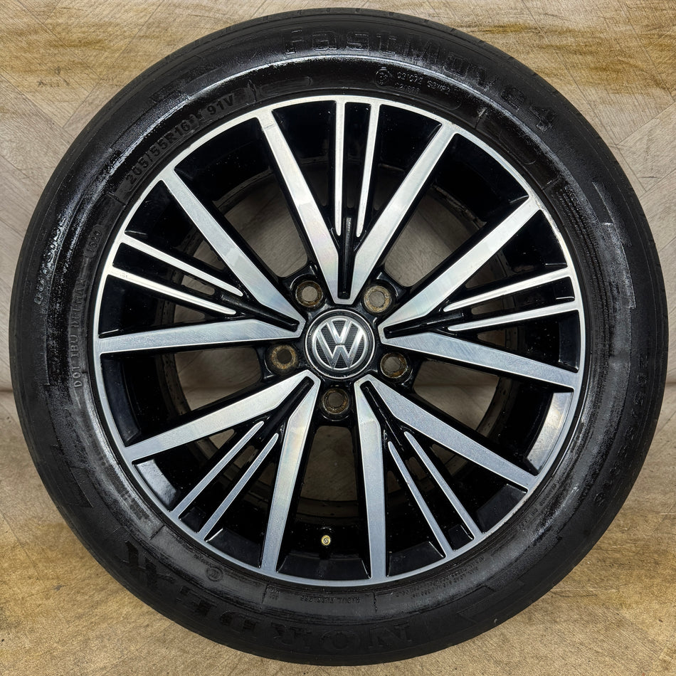 1X 16'' Genuine VW Golf Mk7.5 Mk7 Linas Alloy Wheel Tyre Gt Single  5X112 Fitment  6.5J Et46 Centre Bore: 57.1 Part: 5G0601025Cd