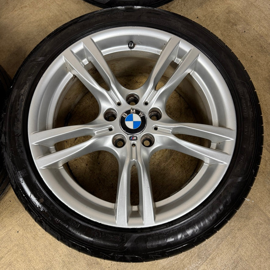 18'' GENUINE BMW 3 SERIES 400 M SPORT F30 F31 F32 E90 E92 ALLOY WHEELS TYRES ALLOYS 5X120