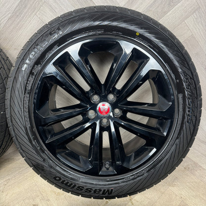 19'' GENUINE JAGUAR F PACE BLACK 5 DOUBLE SPOKE 5038 ALLOY WHEELS TYRES ALLOYS