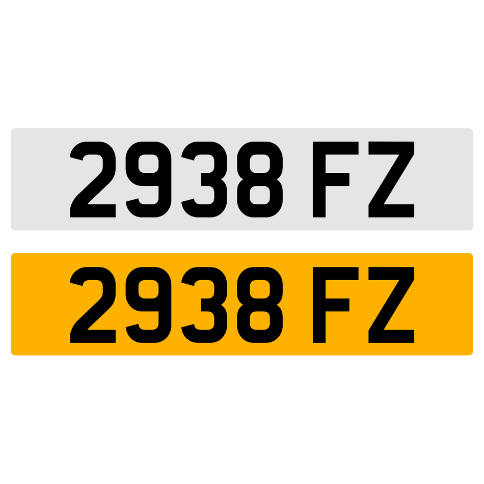 2938 F| Number Plate Registration Numberplate Registration Cherished Dateless Northern Irish NI