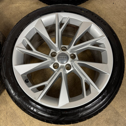 18'' GENUINE AUDI A5 S LINE SILVER B8 B9 A4 ALLOY WHEELS ALLOYS TYRES 8W0601025FM