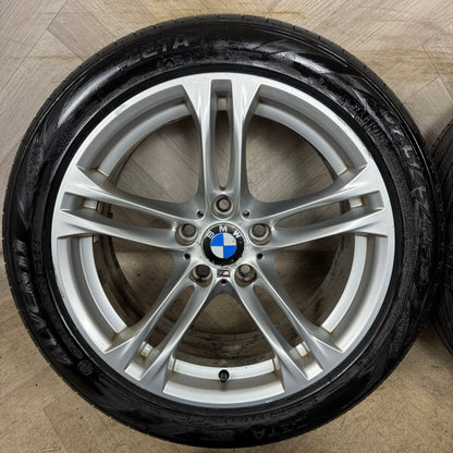 18'' GENUINE BMW 5 SERIES 613 SILVER M SPORT F10 F11 ALLOY WHEELS TYRES ALLOYS 5X120