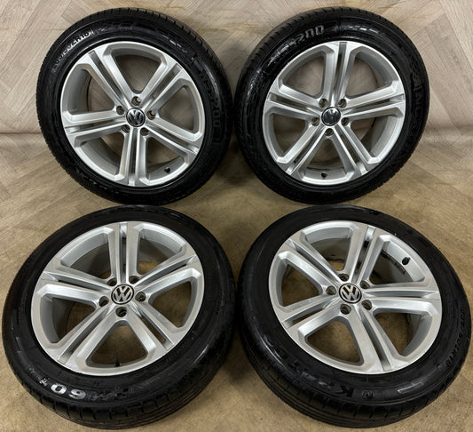 18'' GENUINE VW TIGUAN MALLORY R LINE MK1 ALLOY WHEELS TYRES ALLOYS 5X112