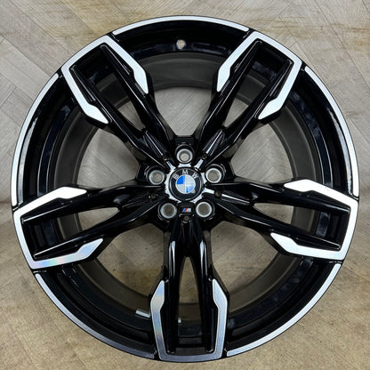 1X 21'' GENUINE BMW G01 G02 X3 X4 X3M X4M 718M M SPORT ALLOY WHEEL BLACK REAR  9.5J ET43 PART: 7916273