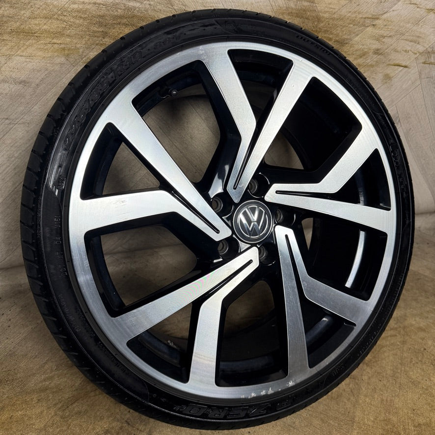 1X 19" GENUINE VW GOLF MK7 GT GTI BRESCIA CLUBSPORT ALLOY WHEEL TYRE 5G0601025CL