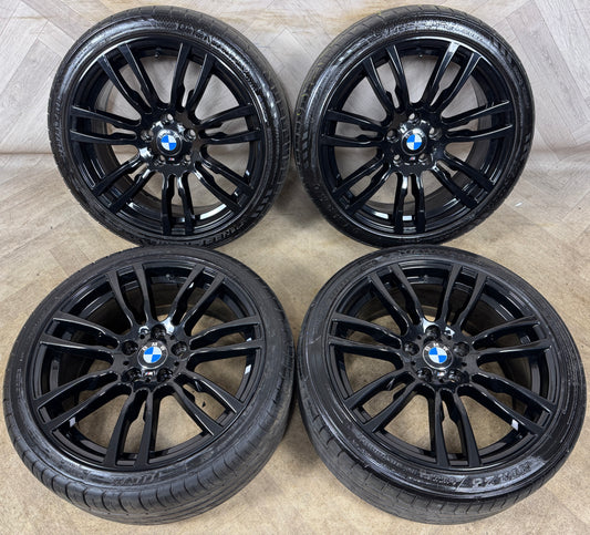 19" GENUINE BMW 3 SERIES 403 BLACK M SPORT F30 F31 F32 E90 E92 4 ALLOY WHEELS TYRES ALLOYS